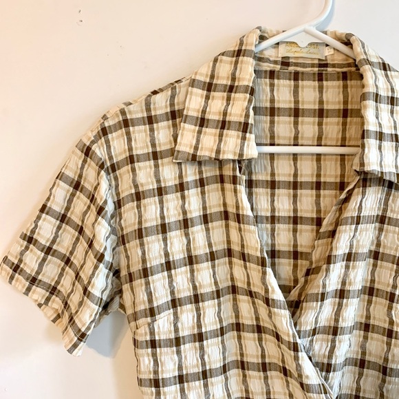 Vintage Plaid Crossover Adjustable Top - Picture 2 of 7